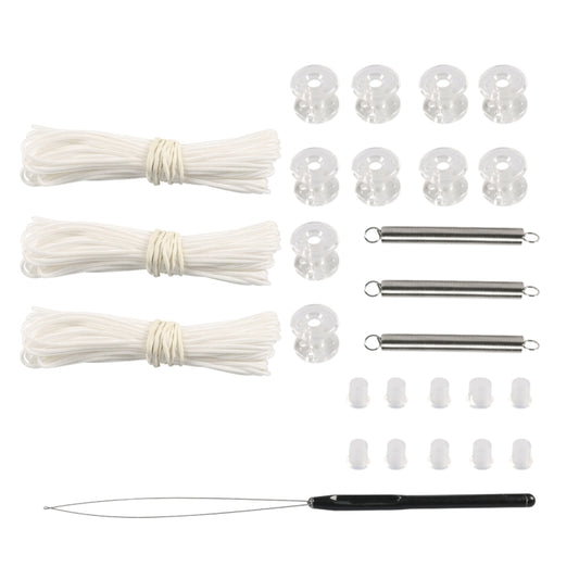 27pcs / Set RV / Yacht Pleated Shade Accessories Pull Cord Double Wheel Plug Spring(White) - Hand Tool Sets by buy2fix | Online Shopping UK | buy2fix