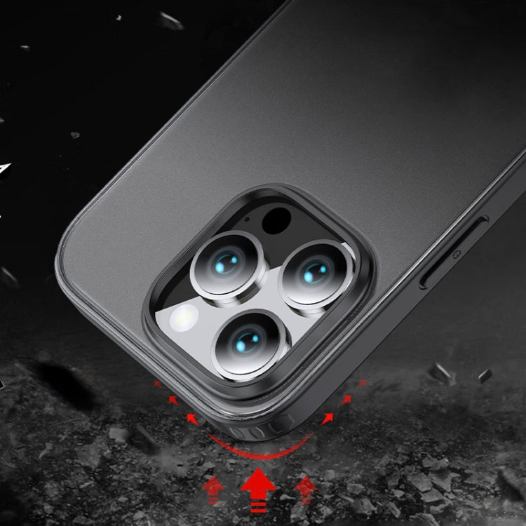 For iPhone 16 Pro Armor Clear TPU Hard PC Phone Case(Grey) - iPhone 16 Pro Cases by buy2fix | Online Shopping UK | buy2fix