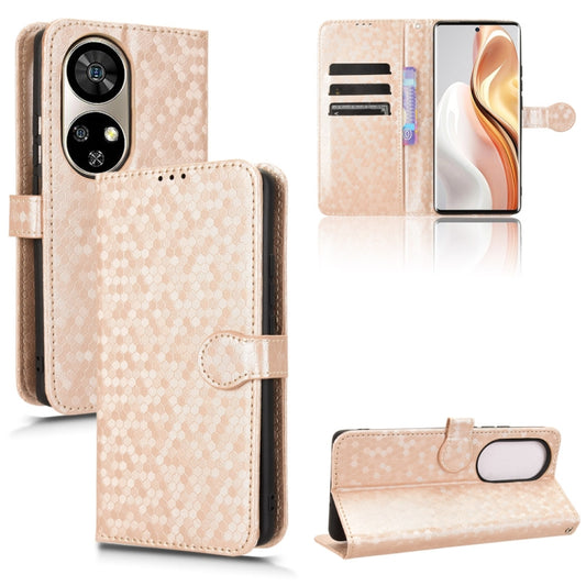 For Ulefone Note 17 Pro Honeycomb Dot Texture Leather Phone Case(Gold) - Ulefone Cases by buy2fix | Online Shopping UK | buy2fix