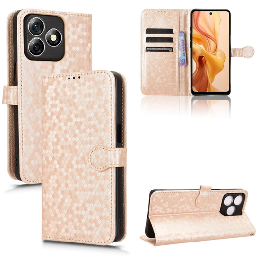 For Ulefone Note 18 Ultra Honeycomb Dot Texture Leather Phone Case(Gold) - Ulefone Cases by buy2fix | Online Shopping UK | buy2fix