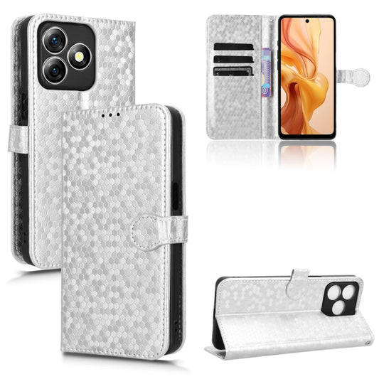 For Ulefone Note 18 Ultra Honeycomb Dot Texture Leather Phone Case(Silver) - Ulefone Cases by buy2fix | Online Shopping UK | buy2fix