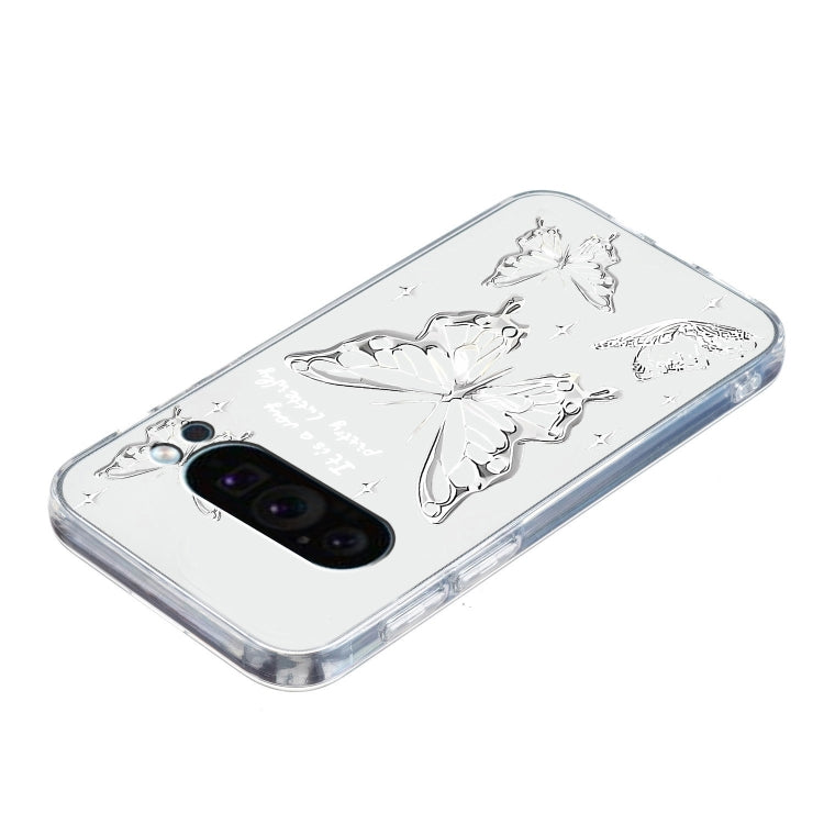 For Google Pixel 9 Pro Colored Drawing Pattern Transparent TPU Phone Case(Butterflies) - Google Cases by buy2fix | Online Shopping UK | buy2fix