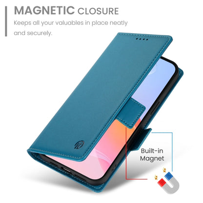 For iPhone 16 Pro Side Buckle Magnetic Frosted Leather Phone Case(Blue) - iPhone 16 Pro Cases by buy2fix | Online Shopping UK | buy2fix