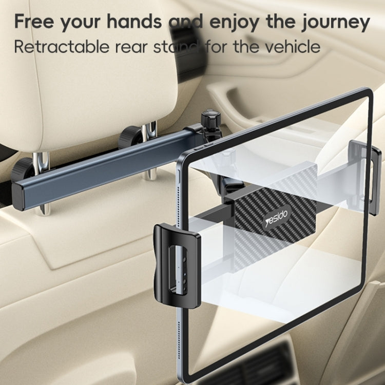 Yesido C294 Telescopic Car Backrest Folding Holder(Black) - Car Holders by Yesido | Online Shopping UK | buy2fix