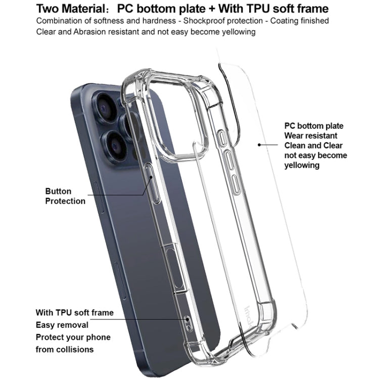 For iPhone 16 Pro Max IMAK Space Shield PC + TPU Airbag Shockproof Phone Case(Transparent) - iPhone 16 Pro Max Cases by imak | Online Shopping UK | buy2fix