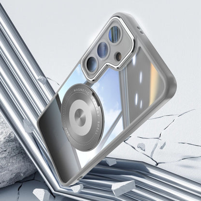 For Samsung Galaxy S25+ 5G 360 Holder MagSafe Acrylic Hybrid TPU Phone Case(Grey) - Galaxy S25+ 5G Cases by buy2fix | Online Shopping UK | buy2fix