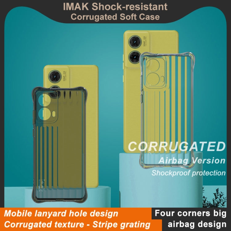 For Motorola Moto G85 5G IMAK Corrugated Texture Airbag TPU Phone Case(Transparent) - Motorola Cases by imak | Online Shopping UK | buy2fix