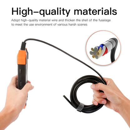 T20 4.3 inch IPS Screen 3.9mm Single Camera IP67 Waterproof Hard Cable Digital Endoscope, Length:5m(Black Orange) -  by buy2fix | Online Shopping UK | buy2fix