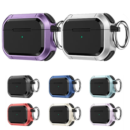 For AirPods Pro / Pro 2 Armor TPU + PC Earbuds Box Protective Case with Metal Buckle(Lavender) - For AirPods Pro 2 by buy2fix | Online Shopping UK | buy2fix