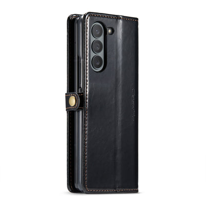 For Samsung Galaxy Z Fold6 5G CaseMe 003 Crazy Horse Texture Flip Leather Phone Case(Black) - Galaxy Z Fold6 5G Cases by CaseMe | Online Shopping UK | buy2fix