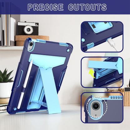 For iPad Air 11 2024 T Holder Robot Silicone Hybrid PC Tablet Case(Navy Blue Blue) - iPad Air 11 2024 Cases by buy2fix | Online Shopping UK | buy2fix