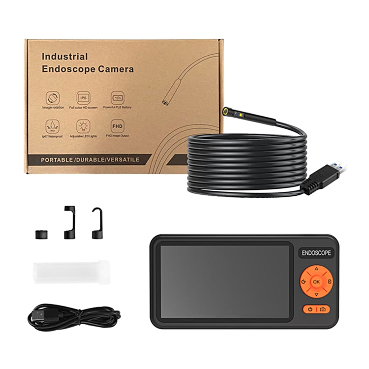 T29 5 inch IPS Screen 5.5mm Single Lens IP67 Waterproof Industrial Endoscope With Bracket, Length:10m -  by buy2fix | Online Shopping UK | buy2fix