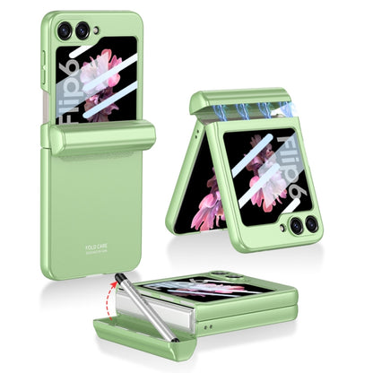 For Samsung Galaxy Z Flip6 GKK Integrated Magnetic Full Coverage Flip Phone Case with Pen Box+Pen(Green) - Galaxy Z Flip6 5G Cases by GKK | Online Shopping UK | buy2fix