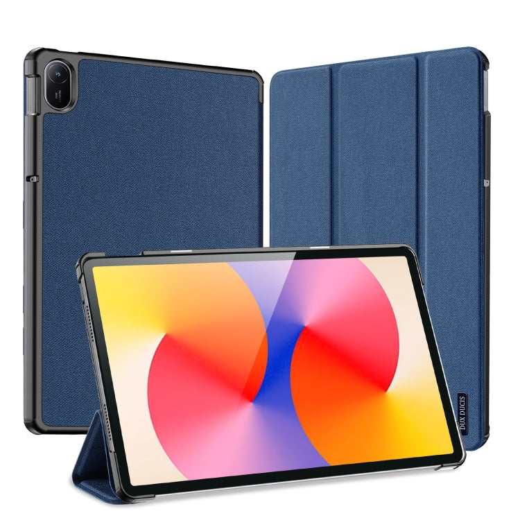 For Huawei MatePad SE 11 2024 DUX DUCIS Domo Series Cloth Texture Magnetic Leather Tablet Case(Blue) - Huawei by DUX DUCIS | Online Shopping UK | buy2fix