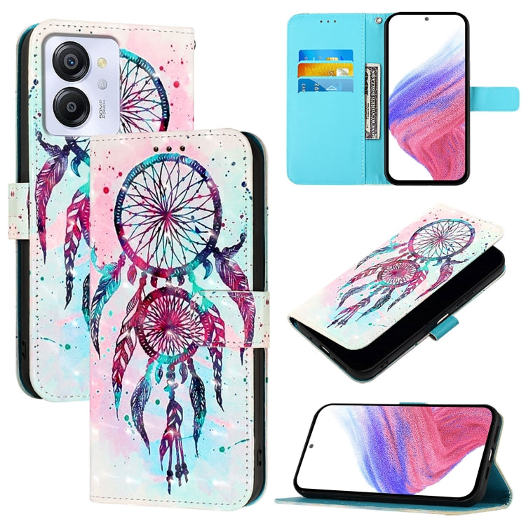 For Blackview Color 8 3D Painting Horizontal Flip Leather Phone Case(Color Drop Wind Chimes) - More Brand by buy2fix | Online Shopping UK | buy2fix