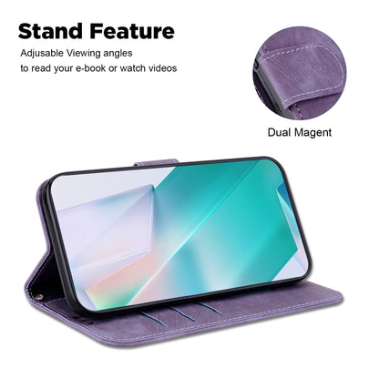 For Redmi K70 / K70 Pro Little Tiger Embossed Leather Phone Case(Purple) - K70 Cases by buy2fix | Online Shopping UK | buy2fix