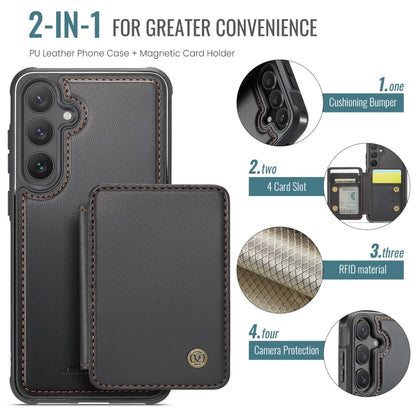 For Samsung Galaxy S24+ 5G JEEHOOD J05 Business Magnetic Style RFID Leather Phone Case(Black) - Galaxy S24+ 5G Cases by JEEHOOD | Online Shopping UK | buy2fix