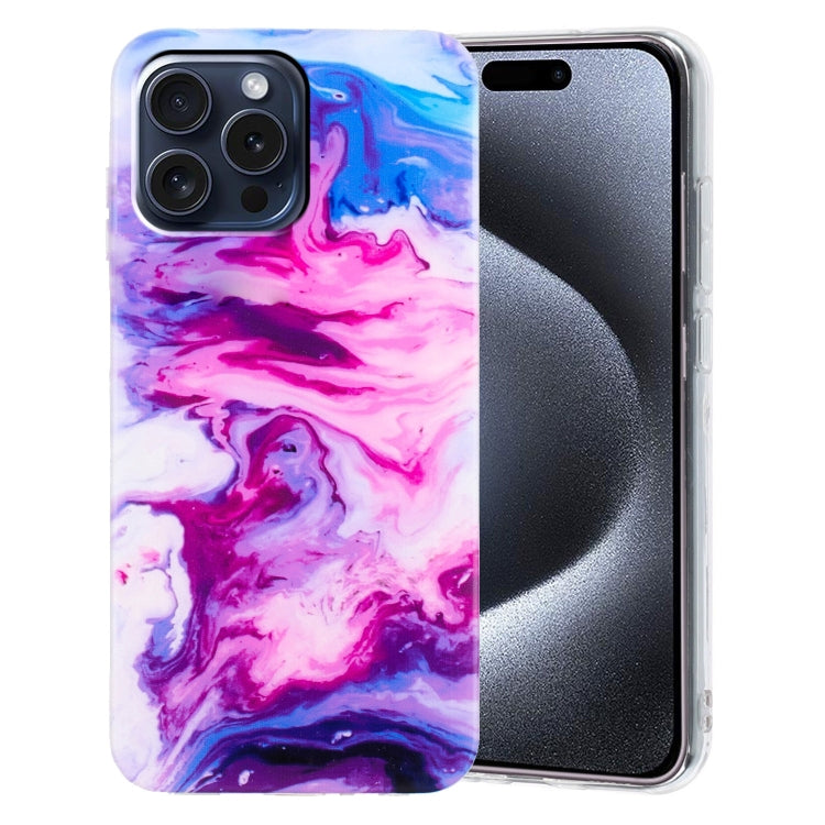 For iPhone 16 Pro Max IMD Marble TPU Phone Case(Red) - iPhone 16 Pro Max Cases by buy2fix | Online Shopping UK | buy2fix