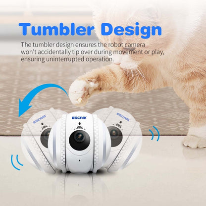 ESCAM QF011 2MP Smart Pet Robot Camera with Night Vision & APP Remote Control(EU Plug) - Wireless Camera by ESCAM | Online Shopping UK | buy2fix