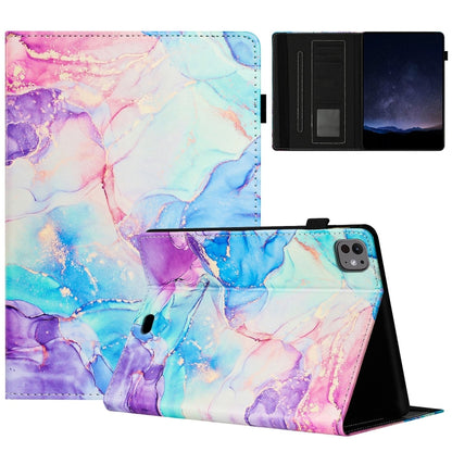 For iPad Air 11 2024 / 2022 / 2020 10.9 Marble Litchi Leather Smart Tablet Case(Purple Blue) - iPad Air 11 2024 Cases by buy2fix | Online Shopping UK | buy2fix