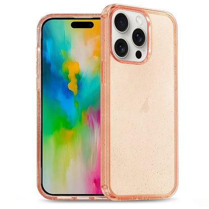 For iPhone 16 Pro Glitter Powder TPU Hybrid PC Phone Case(Orange) - iPhone 16 Pro Cases by buy2fix | Online Shopping UK | buy2fix