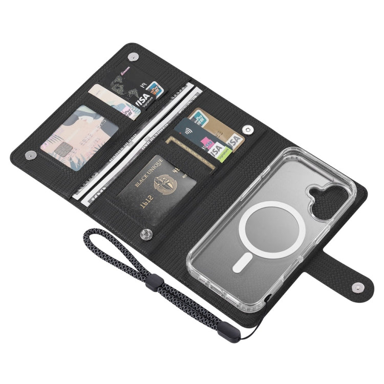 For iPhone 15 Pro ViLi GHA-C Series RFID MagSafe Magnetic Flip Leather Phone Case(Black) - iPhone 15 Pro Cases by ViLi | Online Shopping UK | buy2fix