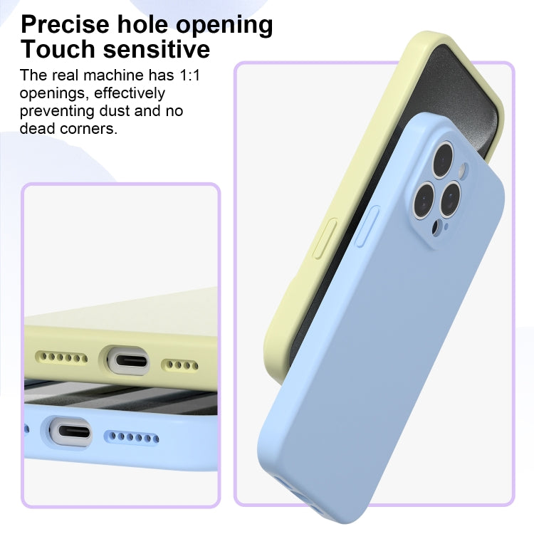 For iPhone 16 Plus Precise Hole Liquid Silicone Jelly Color Full Coverage Phone Case(Mint Green) - iPhone 16 Plus Cases by buy2fix | Online Shopping UK | buy2fix