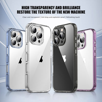 For iPhone 16 PC Hybrid TPU Full Coverage Shockproof Phone Case(Transparent) - iPhone 16 Cases by buy2fix | Online Shopping UK | buy2fix