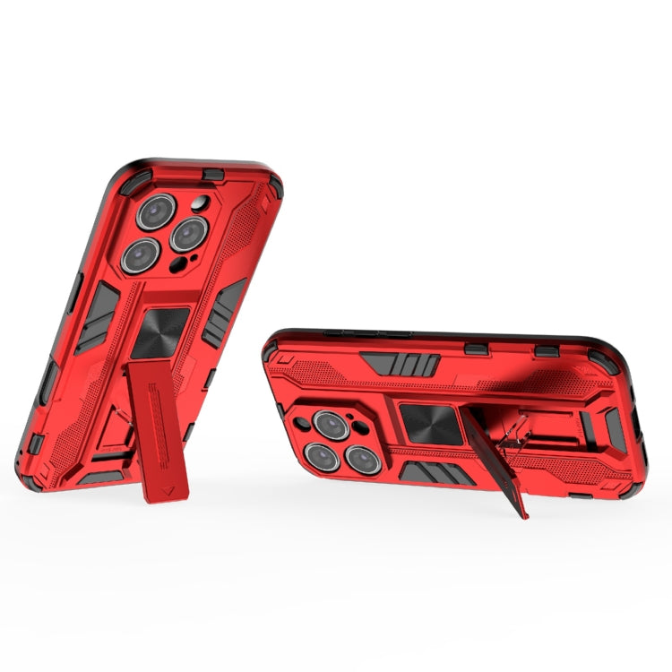 For iPhone 16 Pro Supersonic PC + TPU Holder Phone Case(Red) - iPhone 16 Pro Cases by buy2fix | Online Shopping UK | buy2fix