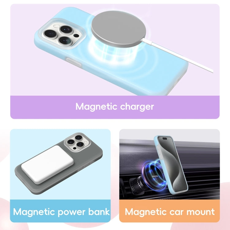 For iPhone 11 Pro Max Jelly Liquid Silicone MagSafe Magnetic Phone Case(Blue) - iPhone 11 Pro Max Cases by buy2fix | Online Shopping UK | buy2fix