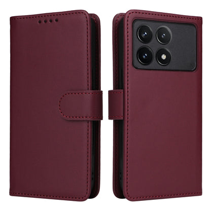 For Redmi K70 / K70 Pro BETOPNICE BN-005 2 in 1 Detachable Imitate Genuine Leather Phone Case(Wine Red) - K70 Pro Cases by BETOPNICE | Online Shopping UK | buy2fix