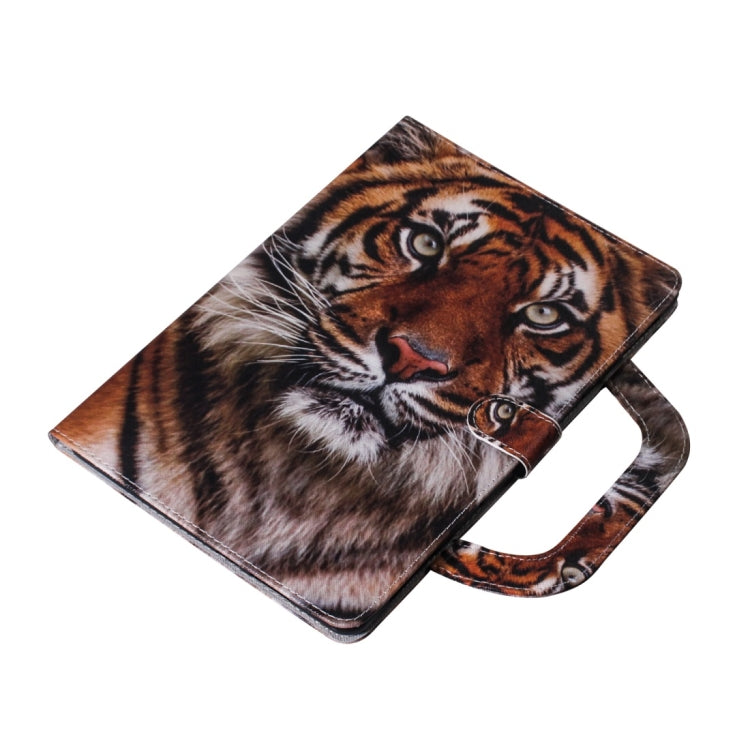 For Samsung Galaxy Tab S7 T870 (2020) 3D Colored Drawing Horizontal Flip Leather Case with Holder & Card Slot & Wallet & Handle(Siberian Tiger) - Other Galaxy Tab PC by buy2fix | Online Shopping UK | buy2fix