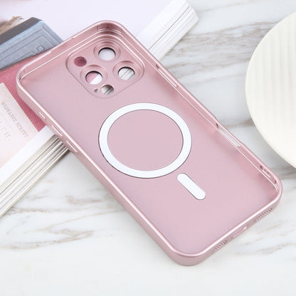 For iPhone 16 Pro Liquid TPU Silicone Solid Color MagSafe Phone Case(Rose Gold) - iPhone 16 Pro Cases by buy2fix | Online Shopping UK | buy2fix