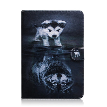 For Samsung Galaxy Tab S7 T870 (2020) 3D Colored Drawing Horizontal Flip Leather Case with Holder & Card Slot & Wallet(Wolf And Dog) - Other Galaxy Tab PC by buy2fix | Online Shopping UK | buy2fix