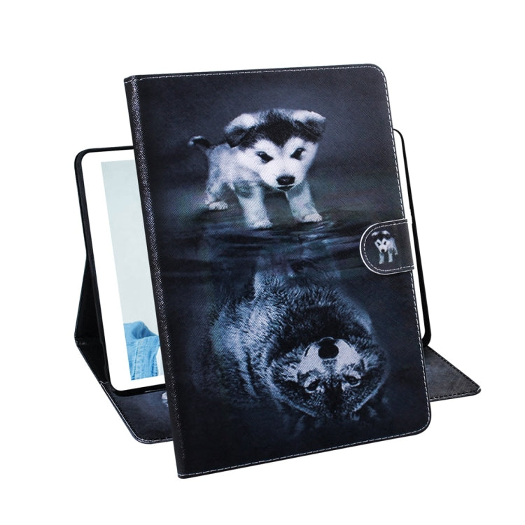 For Samsung Galaxy Tab S7 T870 (2020) 3D Colored Drawing Horizontal Flip Leather Case with Holder & Card Slot & Wallet(Wolf And Dog) - Other Galaxy Tab PC by buy2fix | Online Shopping UK | buy2fix