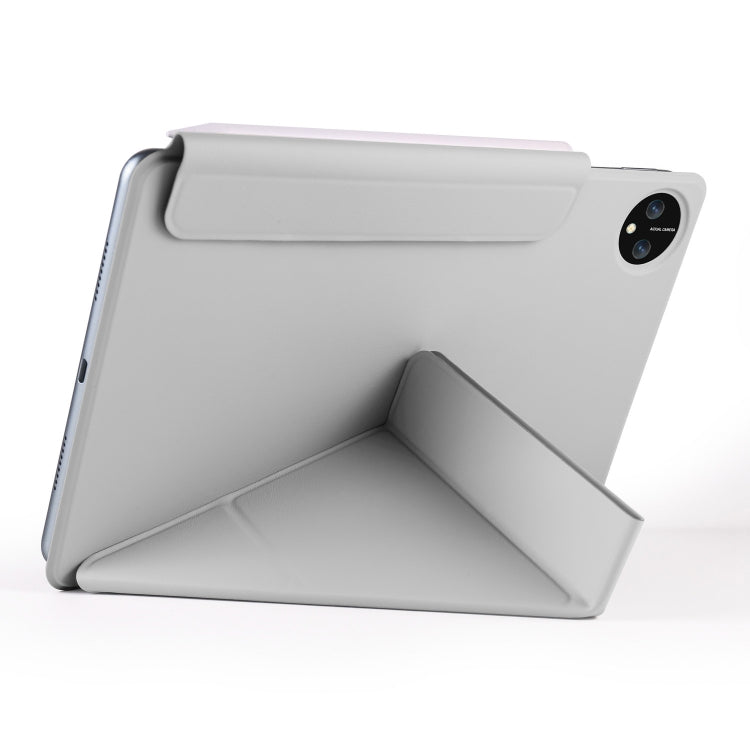 For Huawei MatePad Pro 11 2024 / 2022 Fixed Buckle Magnetic Deformation Leather Tablet Case(Grey) - Huawei by buy2fix | Online Shopping UK | buy2fix