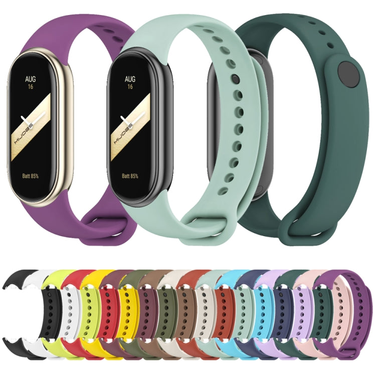 For Xiaomi Smart Band 9 / 8 MIJOBS Metal Buckle Solid Color Silicone Watch Band(Taro Purple) - Watch Bands by MIJOBS | Online Shopping UK | buy2fix