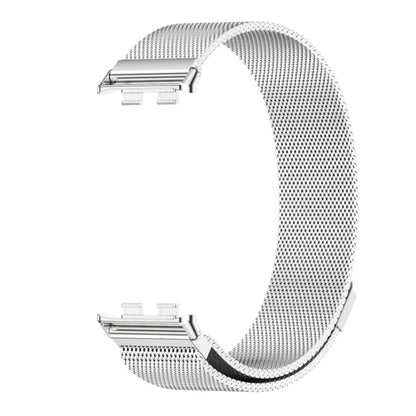 For Honor Band 9 MIJOBS Milan Magnetic Stainless Steel Watch Band(Silver) - Watch Bands by MIJOBS | Online Shopping UK | buy2fix