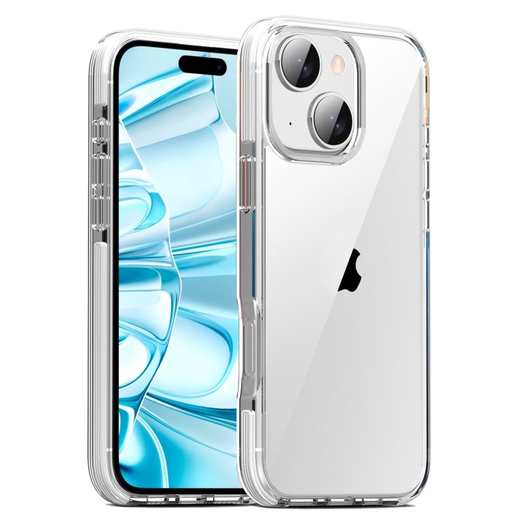 For iPhone 16 TPE Airbag TPU+ PC Full Coverage Phone Case(White) - iPhone 16 Cases by buy2fix | Online Shopping UK | buy2fix