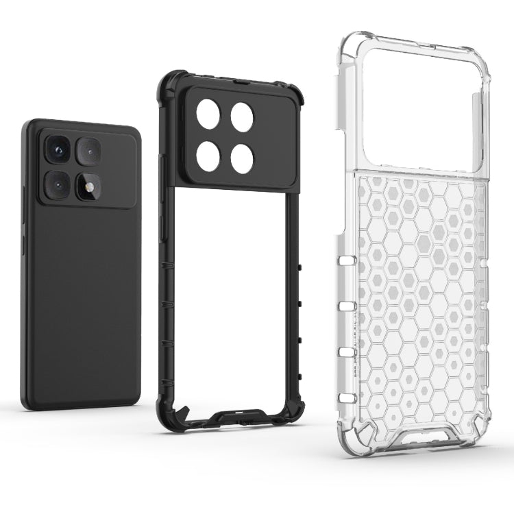 For Redmi K70 Ultra 5G Global Honeycomb Shockproof Phone Case(White) - Xiaomi Cases by buy2fix | Online Shopping UK | buy2fix