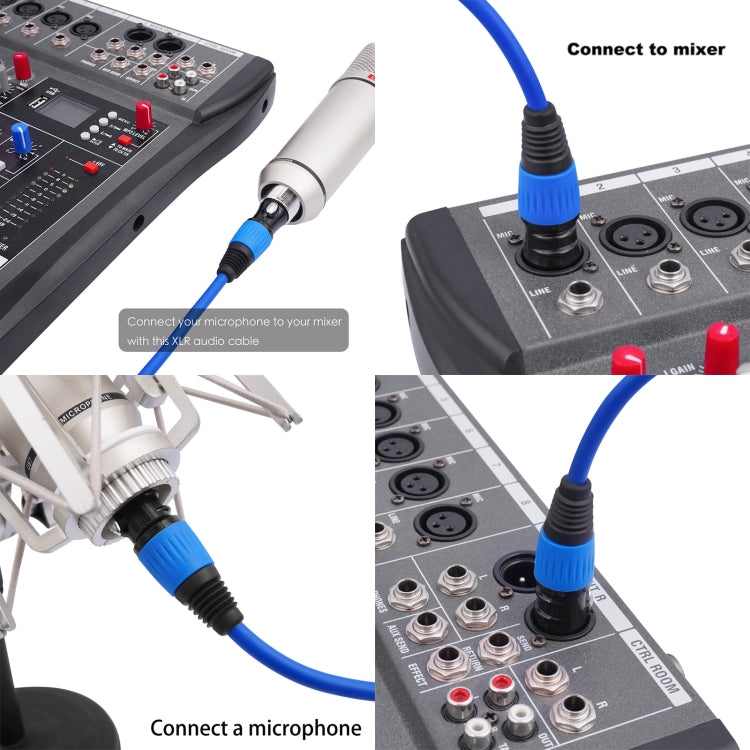 JC1015 XLR 3pin Male to Female Audio Cable, Length:10m(Blue) - Microphone Audio Cable & Connector by buy2fix | Online Shopping UK | buy2fix