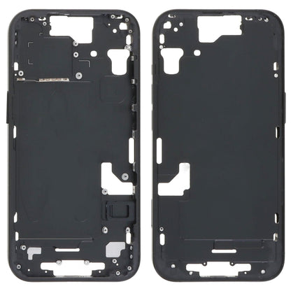 For iPhone 15 Middle Frame Bezel Plate with Side Keys + Card Tray, Version:CE EU Version(Black) - LCD Related Parts by buy2fix | Online Shopping UK | buy2fix