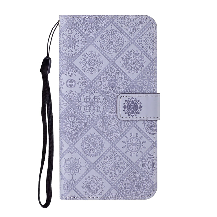 For Samsung Galaxy S25+ 5G Ethnic Style Embossed Pattern Leather Phone Case(Purple) - Galaxy S25+ 5G Cases by buy2fix | Online Shopping UK | buy2fix