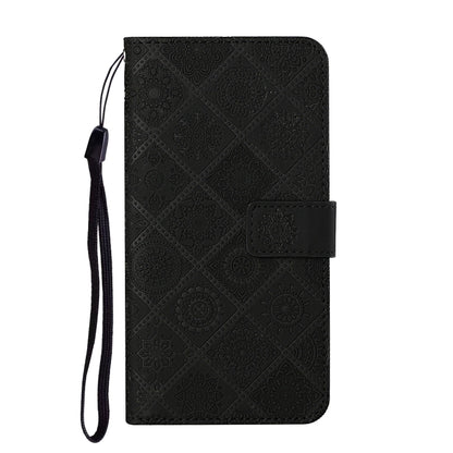 For Samsung Galaxy S25 Ultra 5G Ethnic Style Embossed Pattern Leather Phone Case(Black) - Galaxy S25 Ultra 5G Cases by buy2fix | Online Shopping UK | buy2fix