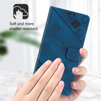 For Redmi K70 Ultra 5G Global Skin-feel Embossed Leather Phone Case(Blue) - Xiaomi Cases by buy2fix | Online Shopping UK | buy2fix