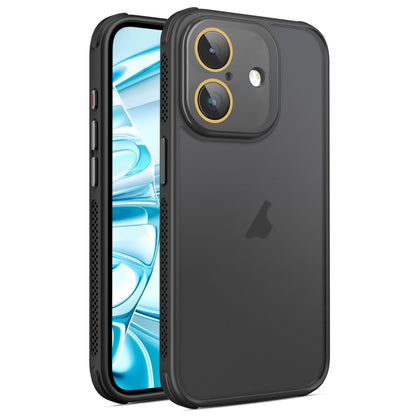 For iPhone 16 Plus Side Cooling Skin Feel Frosted Phone Case(Black) - iPhone 16 Plus Cases by buy2fix | Online Shopping UK | buy2fix