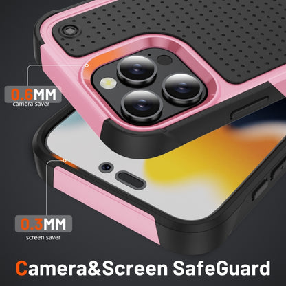 For iPhone 16 Pro PC + TPU Shockproof Protective Phone Case(Pink+Black) - iPhone 16 Pro Cases by buy2fix | Online Shopping UK | buy2fix