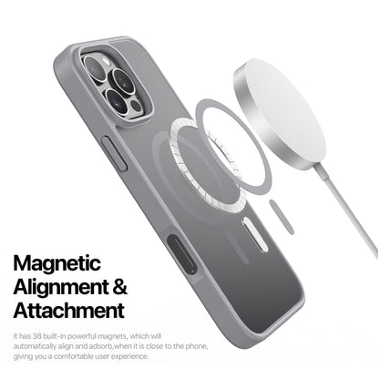 For iPhone 16 Pro Max DUX DUCIS Yind Series MagSafe TPU Hybrid PC Phone Case(Grey) - iPhone 16 Pro Max Cases by DUX DUCIS | Online Shopping UK | buy2fix