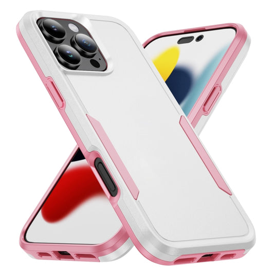 For iPhone 16 Pro Max Pioneer Armor Heavy Duty PC + TPU Phone Case(White+Pink) - iPhone 16 Pro Max Cases by buy2fix | Online Shopping UK | buy2fix