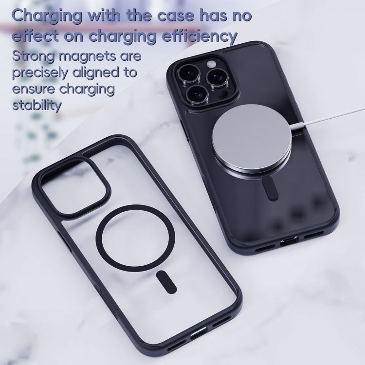 For iPhone 16 Ming Shield Series MagSafe Magnetic Phone Case(Black) - iPhone 16 Cases by buy2fix | Online Shopping UK | buy2fix